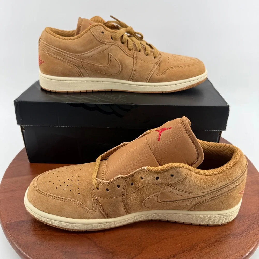 Nike Air Jordan 1 Low SE Flax Varsity Red Muslin HV4089-200 Mens Size 11 NEW